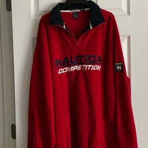 Nautica Competition Red Quarter-Zip Fleece